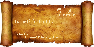 Tolmár Lilla névjegykártya